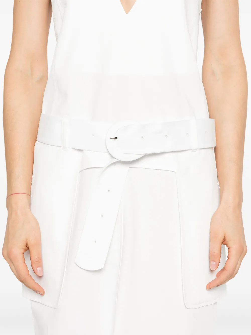 Low Classic Maxi-jurk met halternek Wit