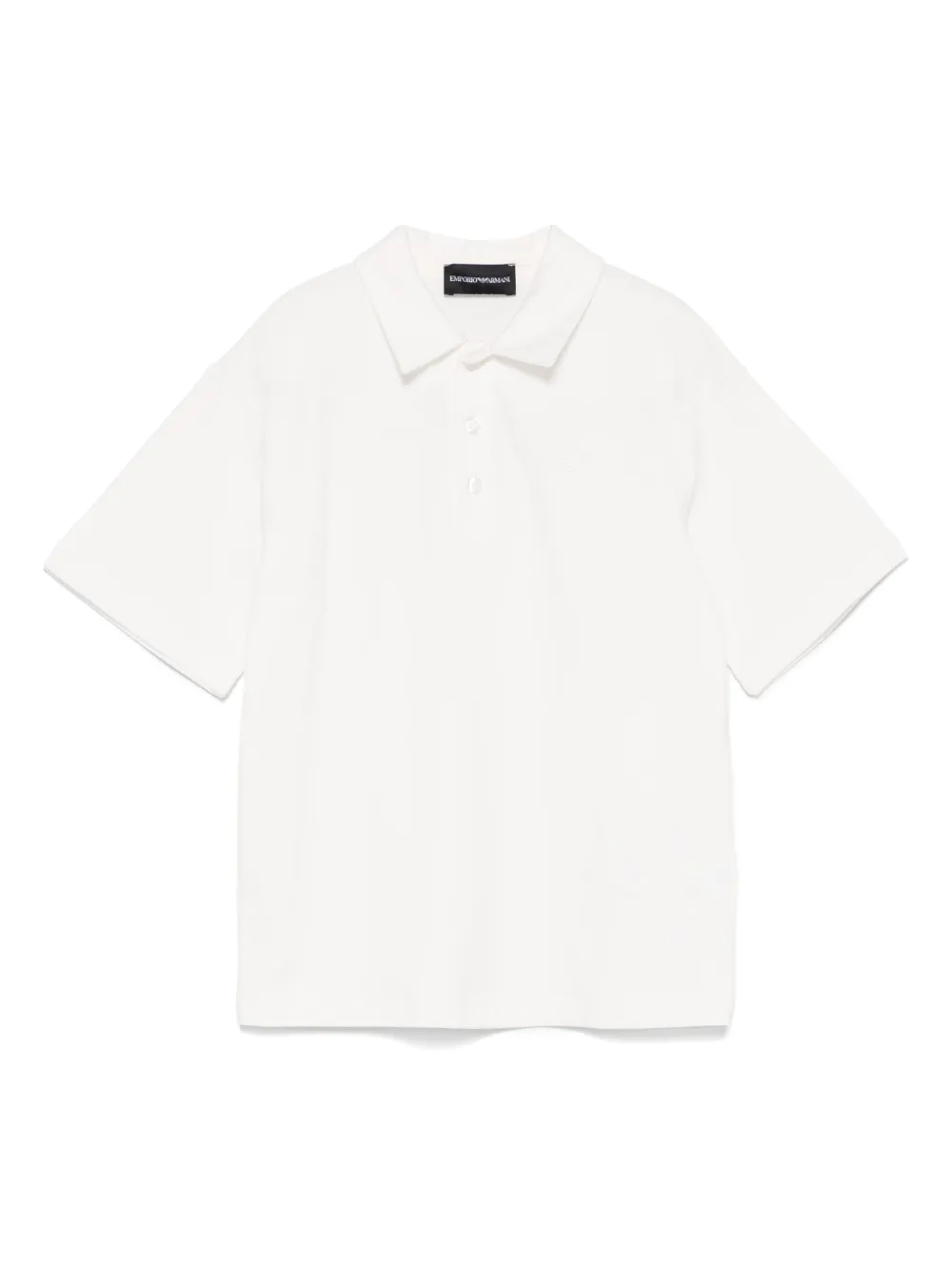 Emporio Ar i Kids Poloshirt met geborduurd logo Wit