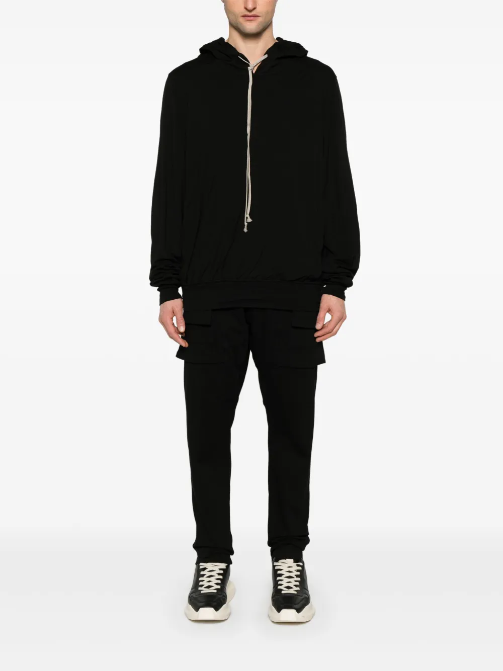 Rick Owens DRKSHDW Katoenen hoodie - Zwart