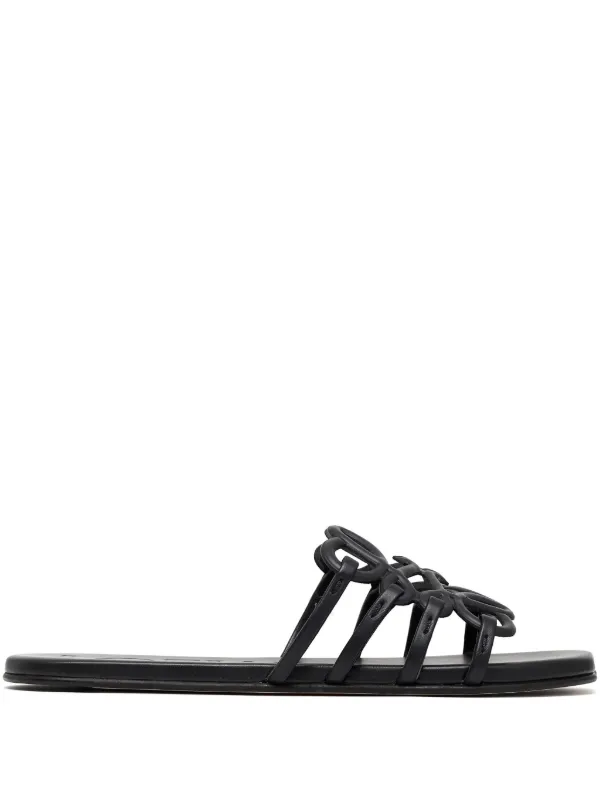 シューズ・サンダルその他 Loewe Petal Anagram black slides 28452614_57820646_600.jpg