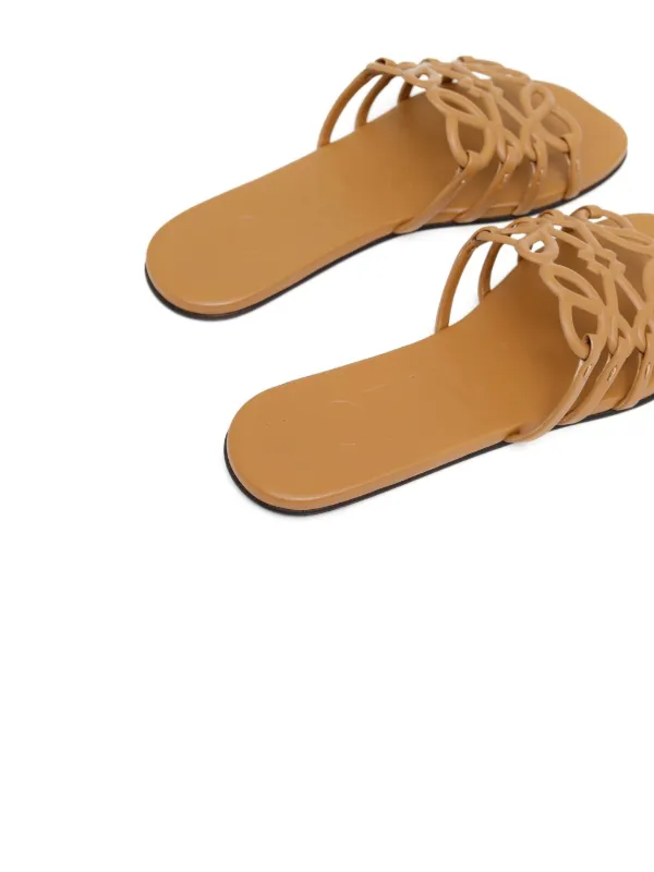 LOEWE Petal Anagram Slides | Neutrals | FARFETCH LOEWE Petal Anagram Slides | Neutrals | FARFETCH
