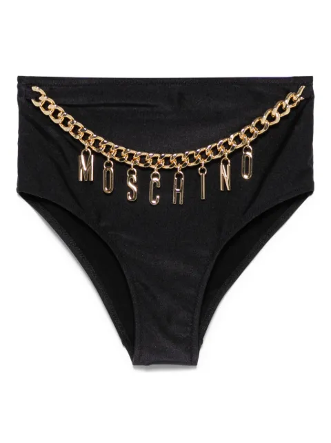 Moschino lettering-charm bikini bottoms