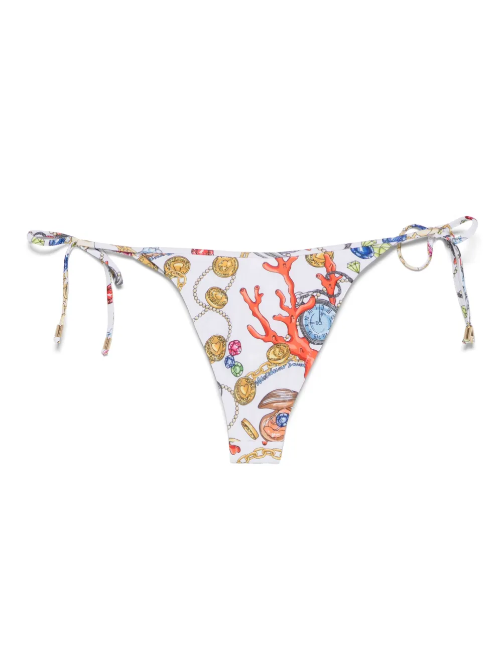 Moschino Bikinislip met print - Wit