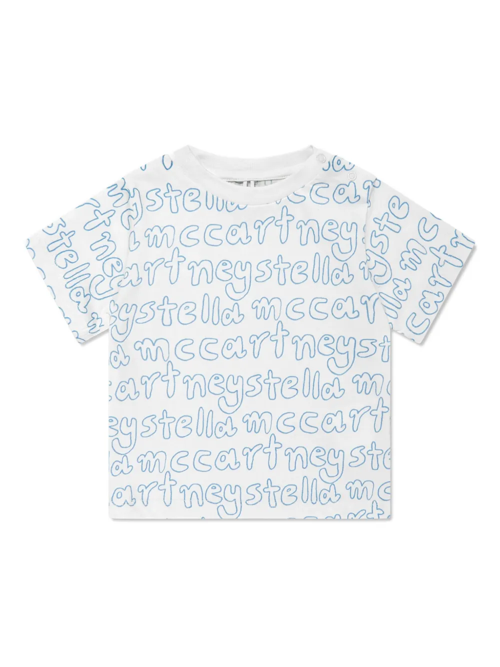 Stella McCartney Kids T-shirt met logoprint Wit