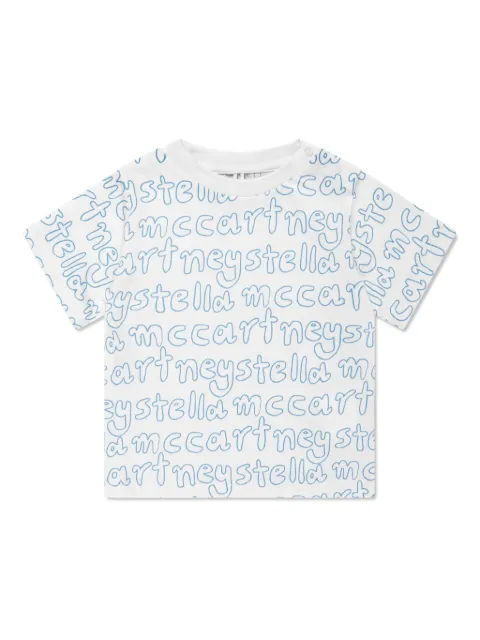 Stella McCartney Kids تيشيرت بطبعة شعار الماركة