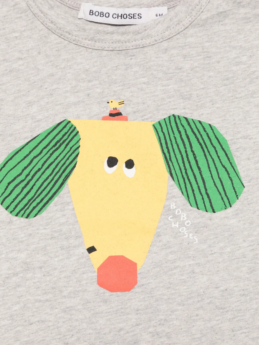 Bobo Choses Happy Dog T-shirt Grijs