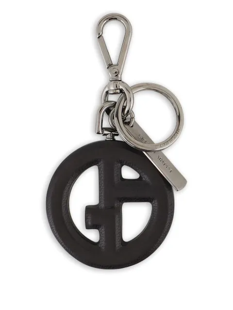 Giorgio Armani llavero con placa del logo