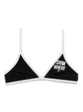 Moschino Swim Where? bikini top - Black