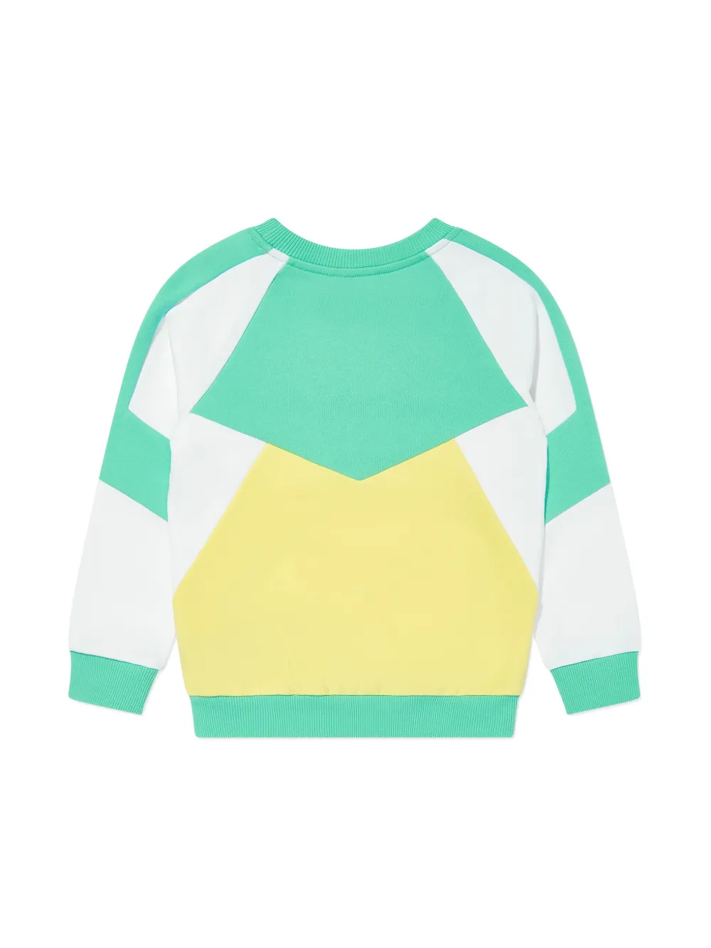 Balmain Kids colour-block cotton sweatshirt - Groen