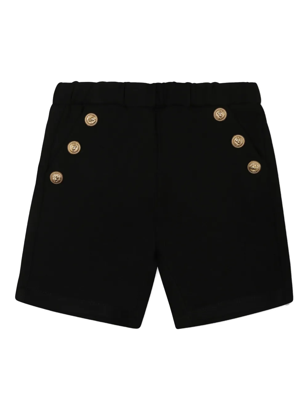 Balmain Black Shorts For Baby Boy With Logo In Black