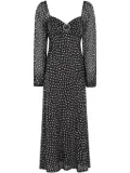 Rixo spot-print midi dress - Black