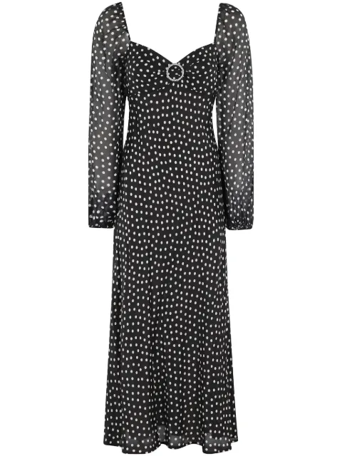 Rixo spot-print midi dress