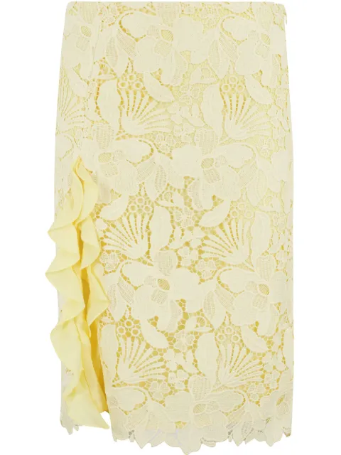 DES PHEMMES falda midi con bordado floral