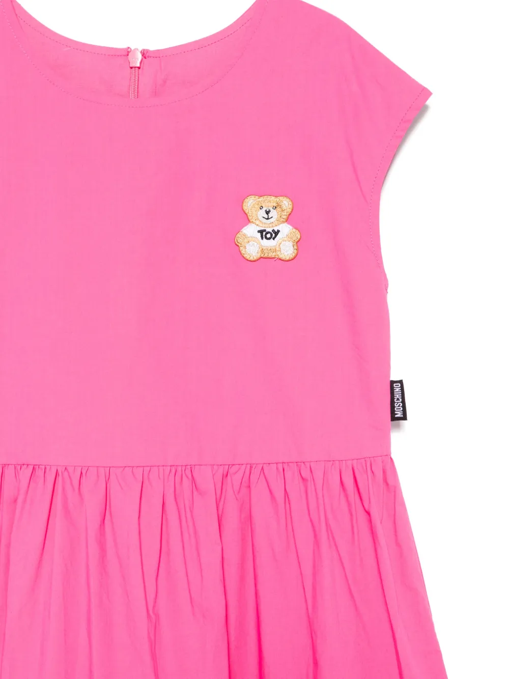 Moschino Kids Jurk met teddybeerprint Roze