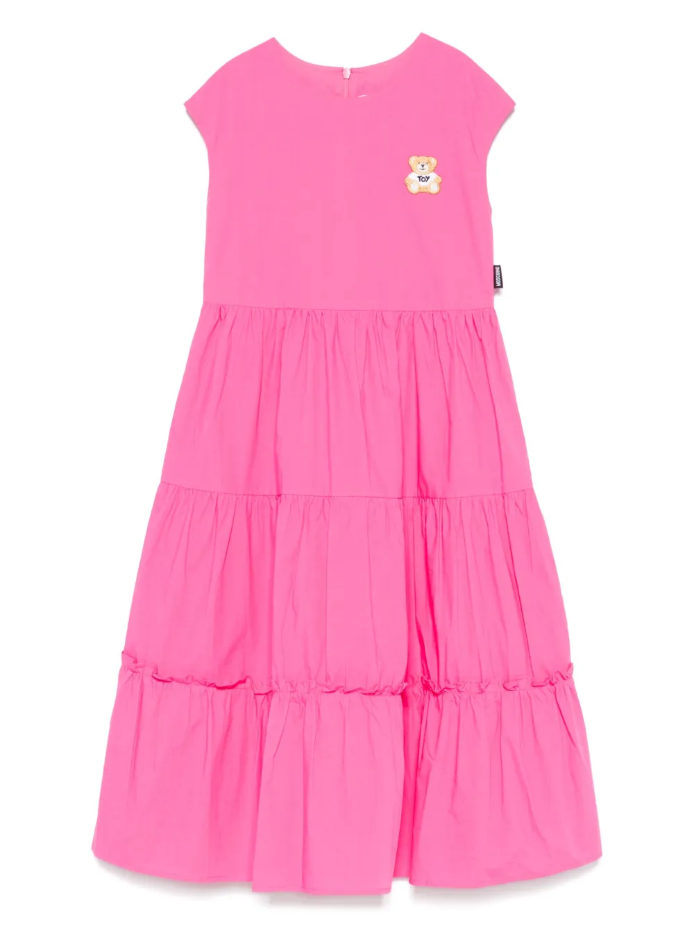 Moschino Kids Jurk met teddybeerprint Roze