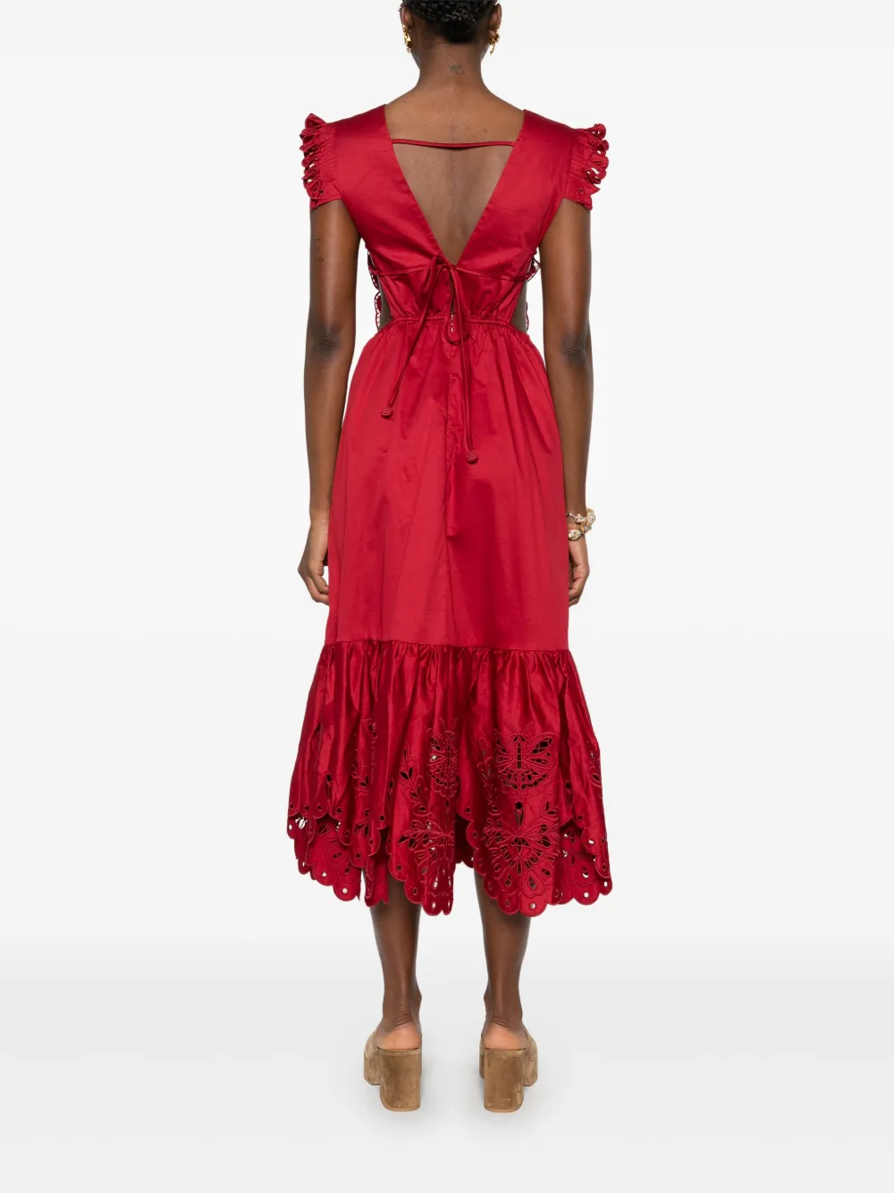 FARM Rio Butterfly maxi-dress Rood