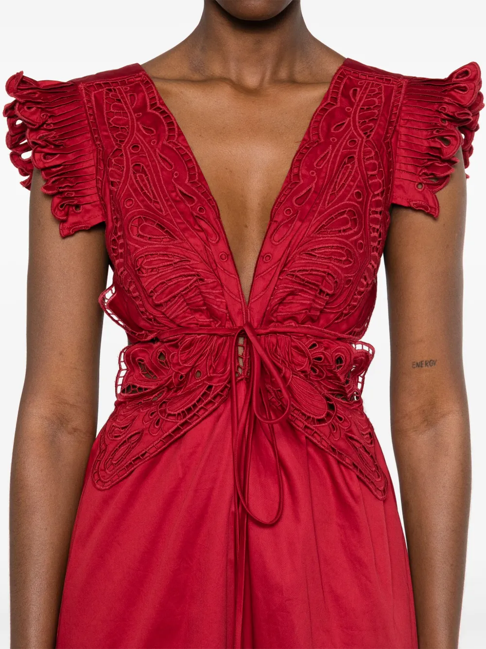FARM Rio Butterfly maxi-dress Rood