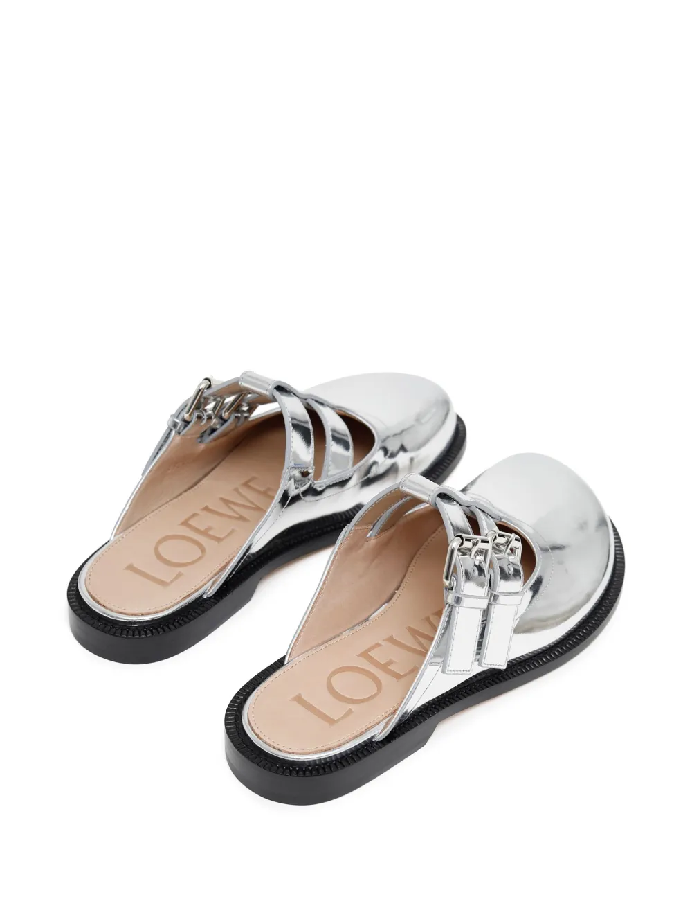 LOEWE Campo mules Silver