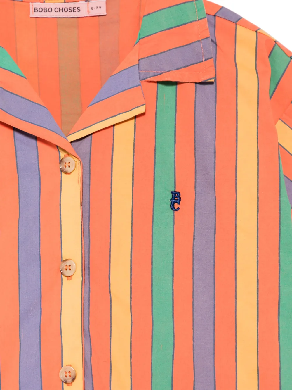 Bobo Choses Multicolor Stripes shirt Oranje