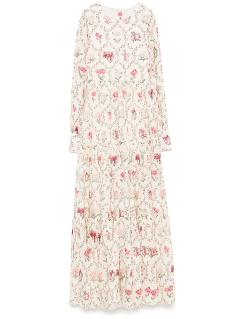 Agua By Agua Bendita vestido largo Nuez Orquidea