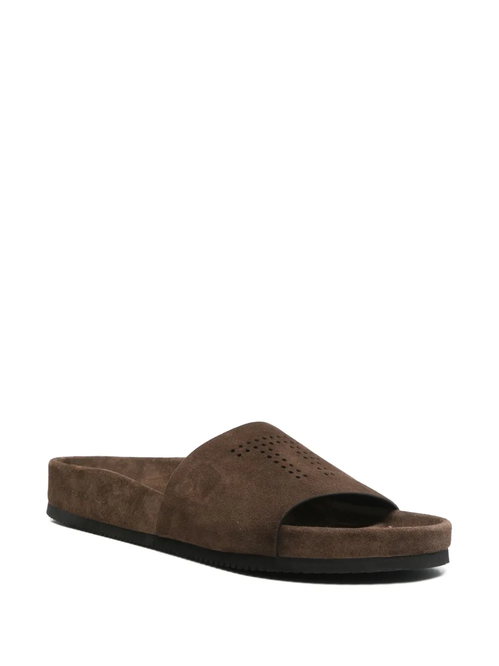 TOM FORD Suède slippers - Bruin
