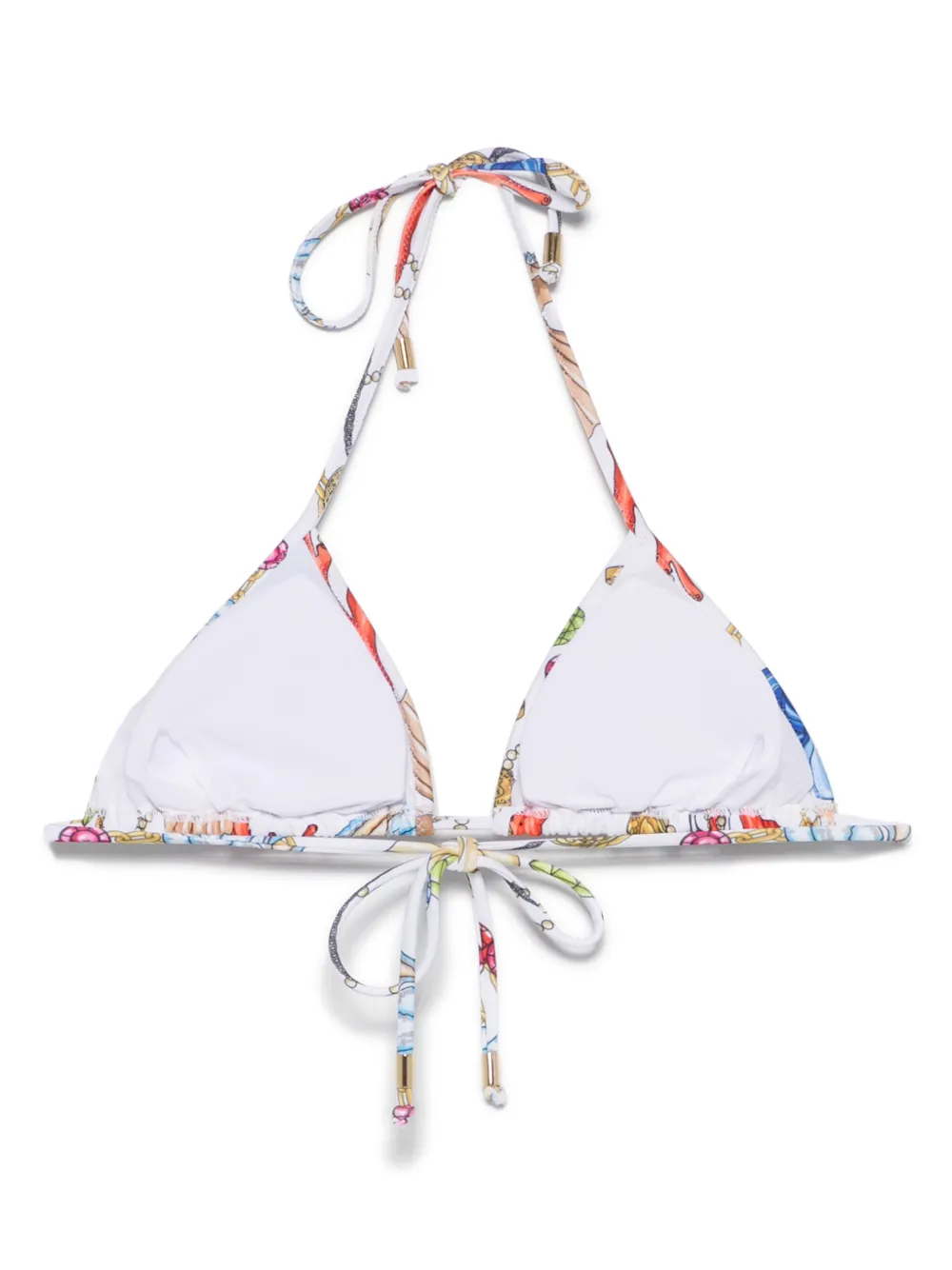 Moschino Bikinitop met print - Wit