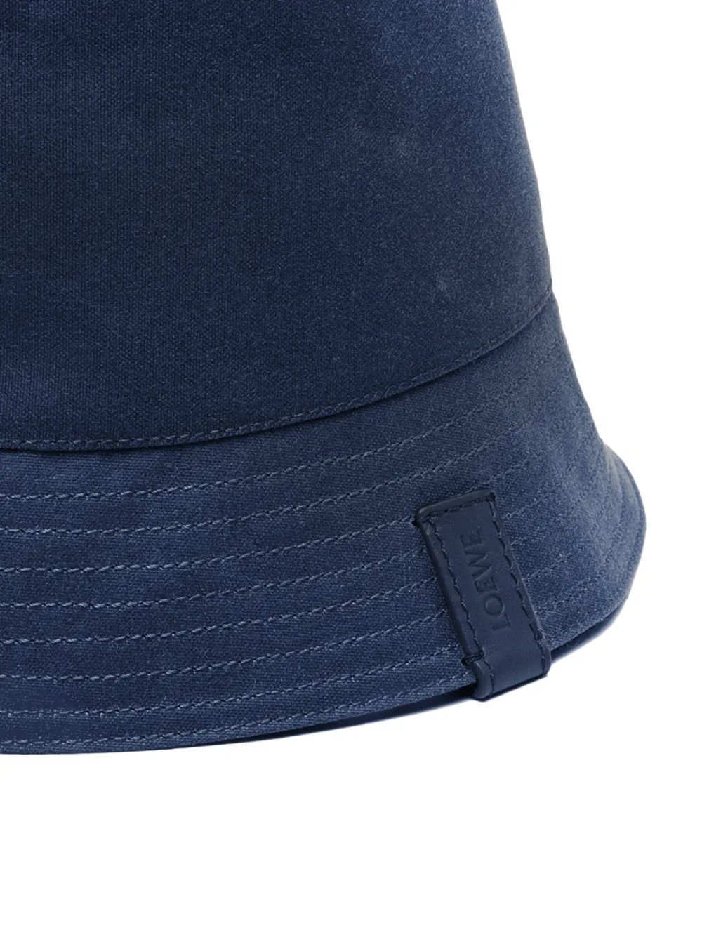 LOEWE logo-patch bucket hat - Blauw