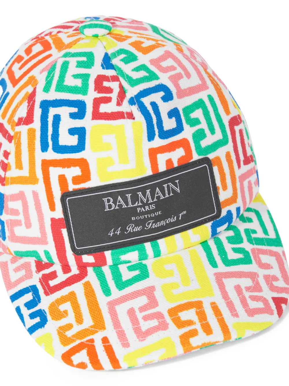 BALMAIN MONOGRAM-PRINT CAP