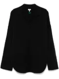 LOEWE polo-collar wool sweater - Black