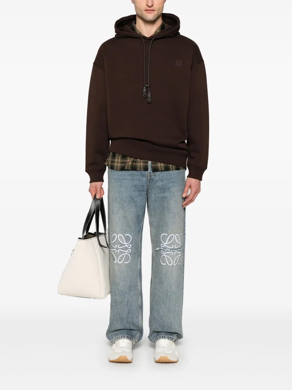 LOEWE Katoenen hoodie - Bruin