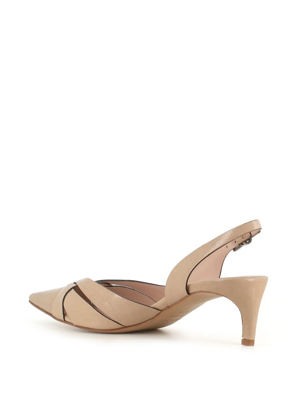 Del Carlo 50mm leather pumps Neutrals