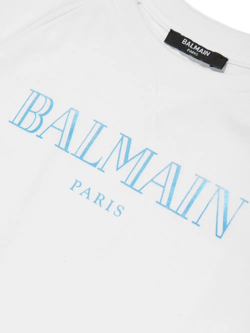 Balmain Kids Katoenen T-shirt Wit
