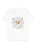 Fendi Kids squirrel-print T-shirt - White