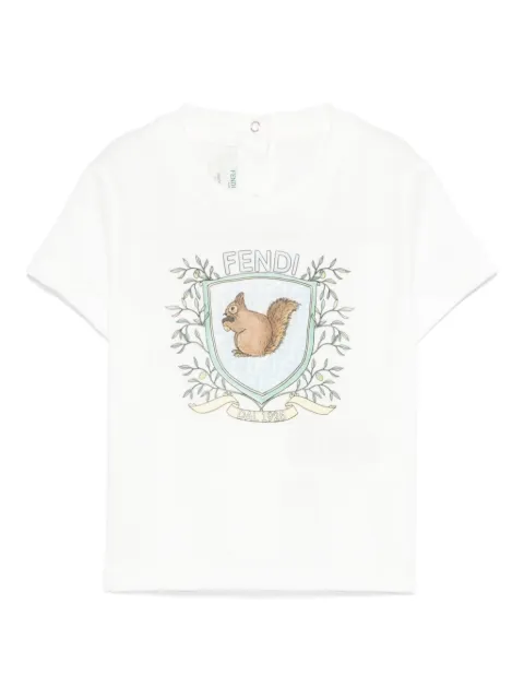 Fendi Kids squirrel-print T-shirt
