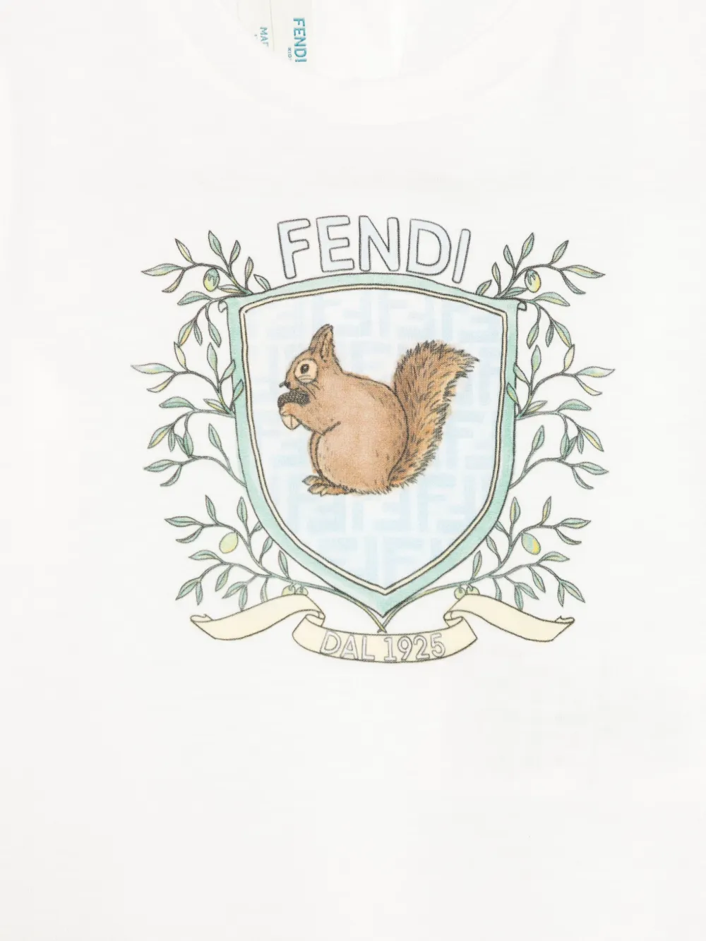 Fendi Kids T-shirt met eekhoornprint Wit