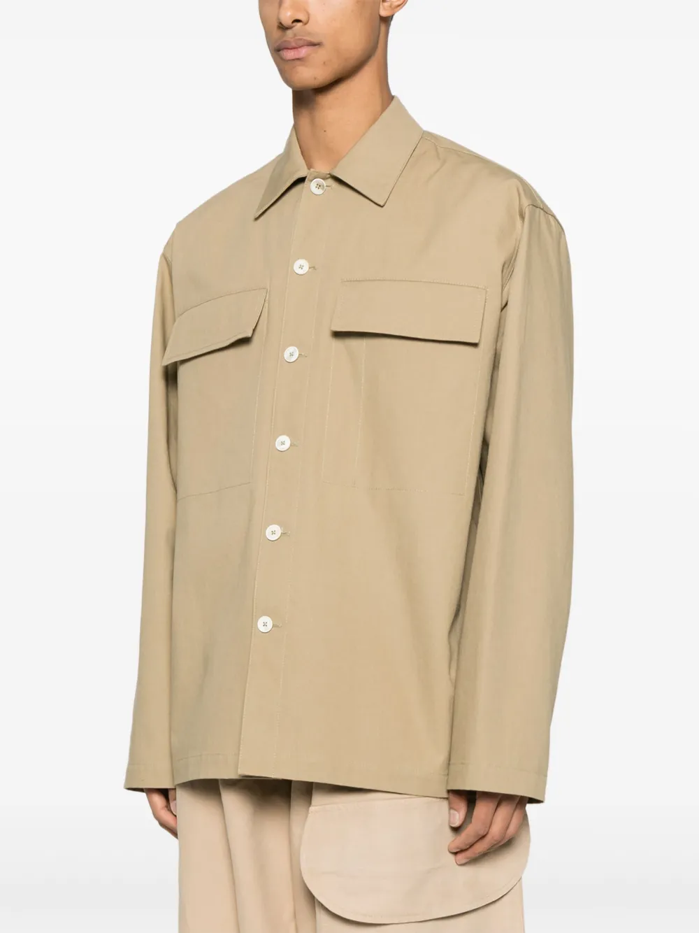 Jil Sander Katoenen overhemd Beige