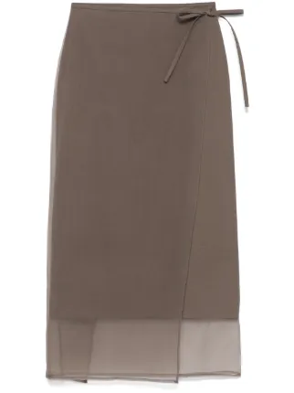 スカート BRUNELLO CUCINELLI SS25 'Wrap' skirt (MH540G3814