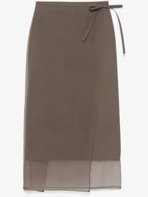 Brunello Cucinelli jupe mi-longue à design portefeuille