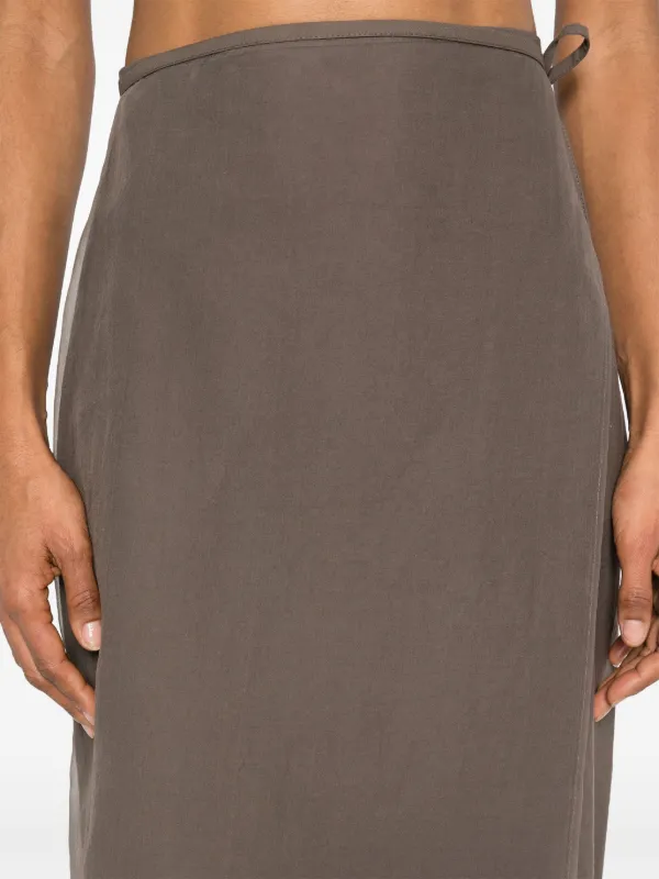 スカート BRUNELLO CUCINELLI Cotton blend wrap-around skirt Marrone Brunello Cucinelli Wrap Midi Skirt | Brown | FARFETCH