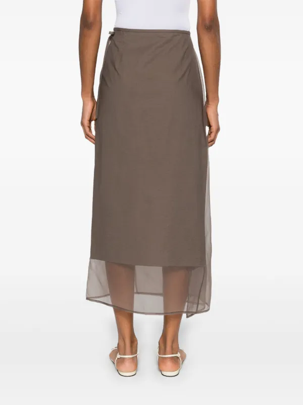 ワンピース BRUNELLO CUCINELLI Women Mid Skirts M0F79A5092 C8967 BROWN Suede midi skirt in brown - Brunello Cucinelli | Mytheresa