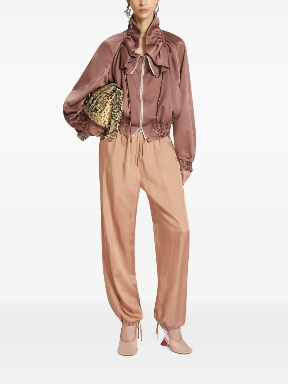 DRIES VAN NOTEN Broek met geplooid detail - Beige