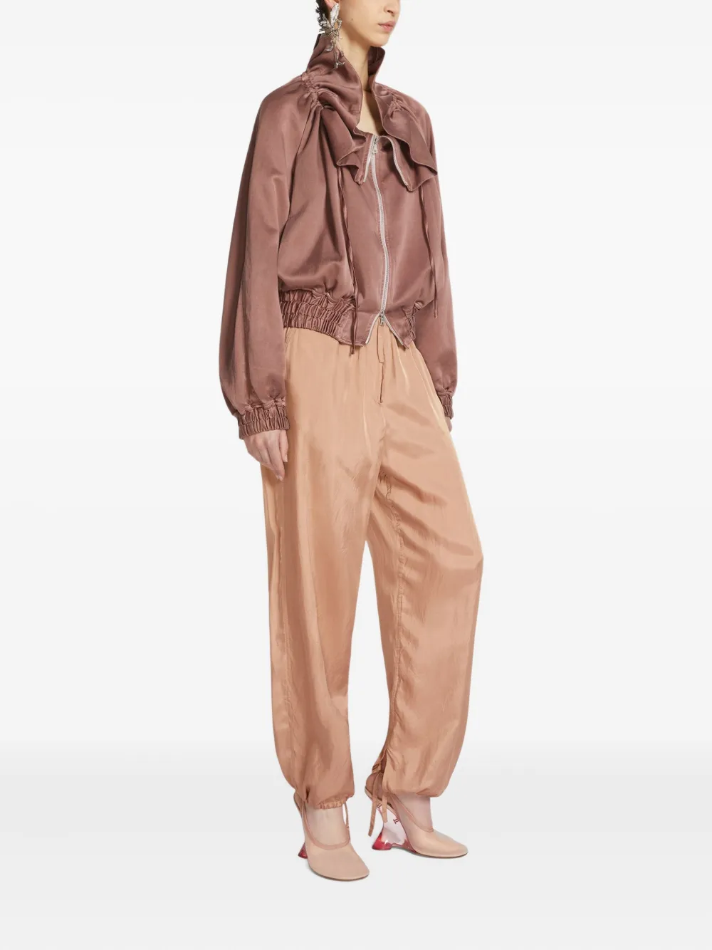 DRIES VAN NOTEN Broek met geplooid detail Beige