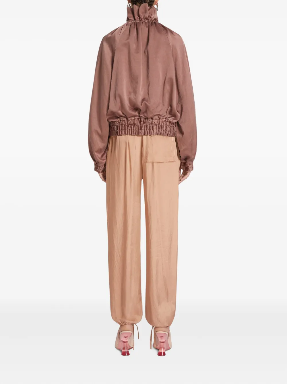 DRIES VAN NOTEN Broek met geplooid detail Beige