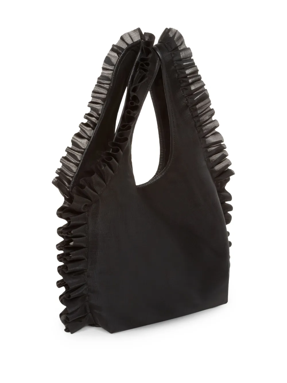 Shop Dries Van Noten Ruffled Tote Bag In Schwarz