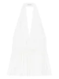 DRIES VAN NOTEN gathered-detail halter top - White