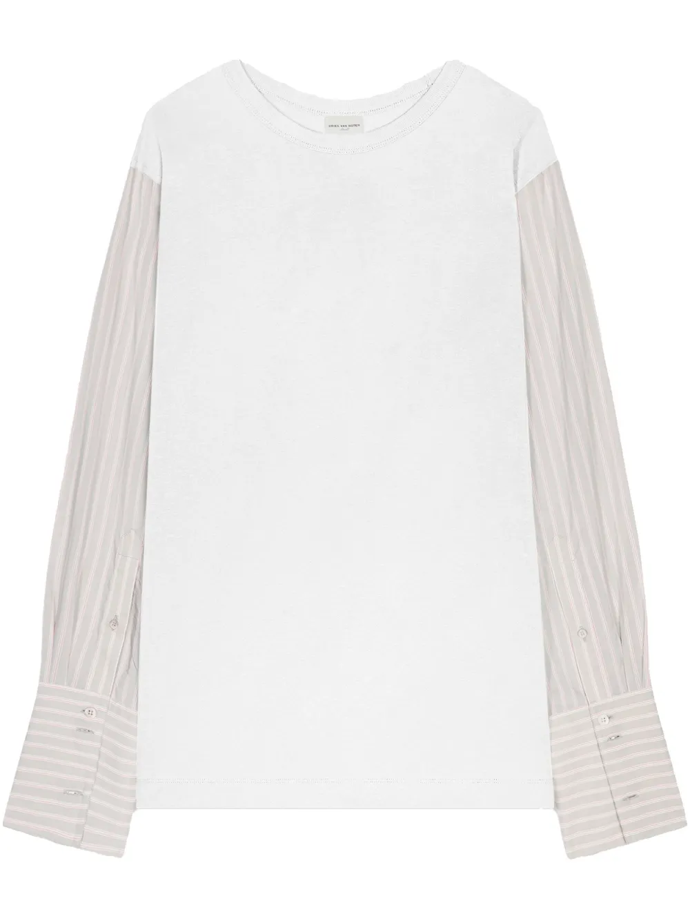 DRIES VAN NOTEN playera con paneles | blanco | Image 1