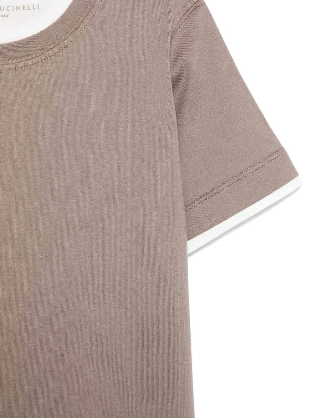 Brunello Cucinelli Kids Gelaagd T-shirt Bruin