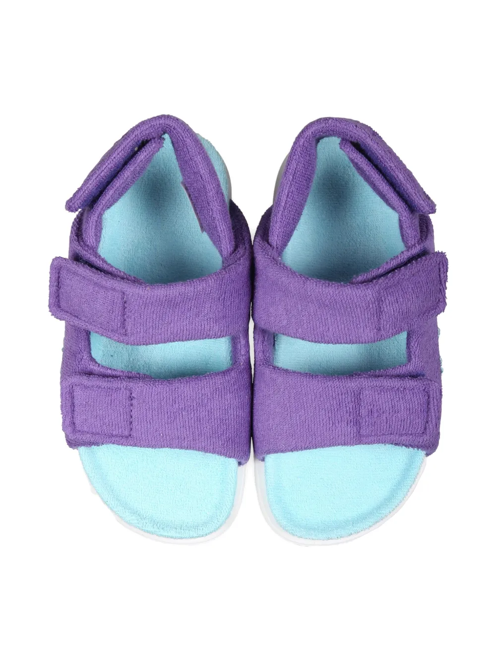 Marni Kids logo-embroidered sandals Purple