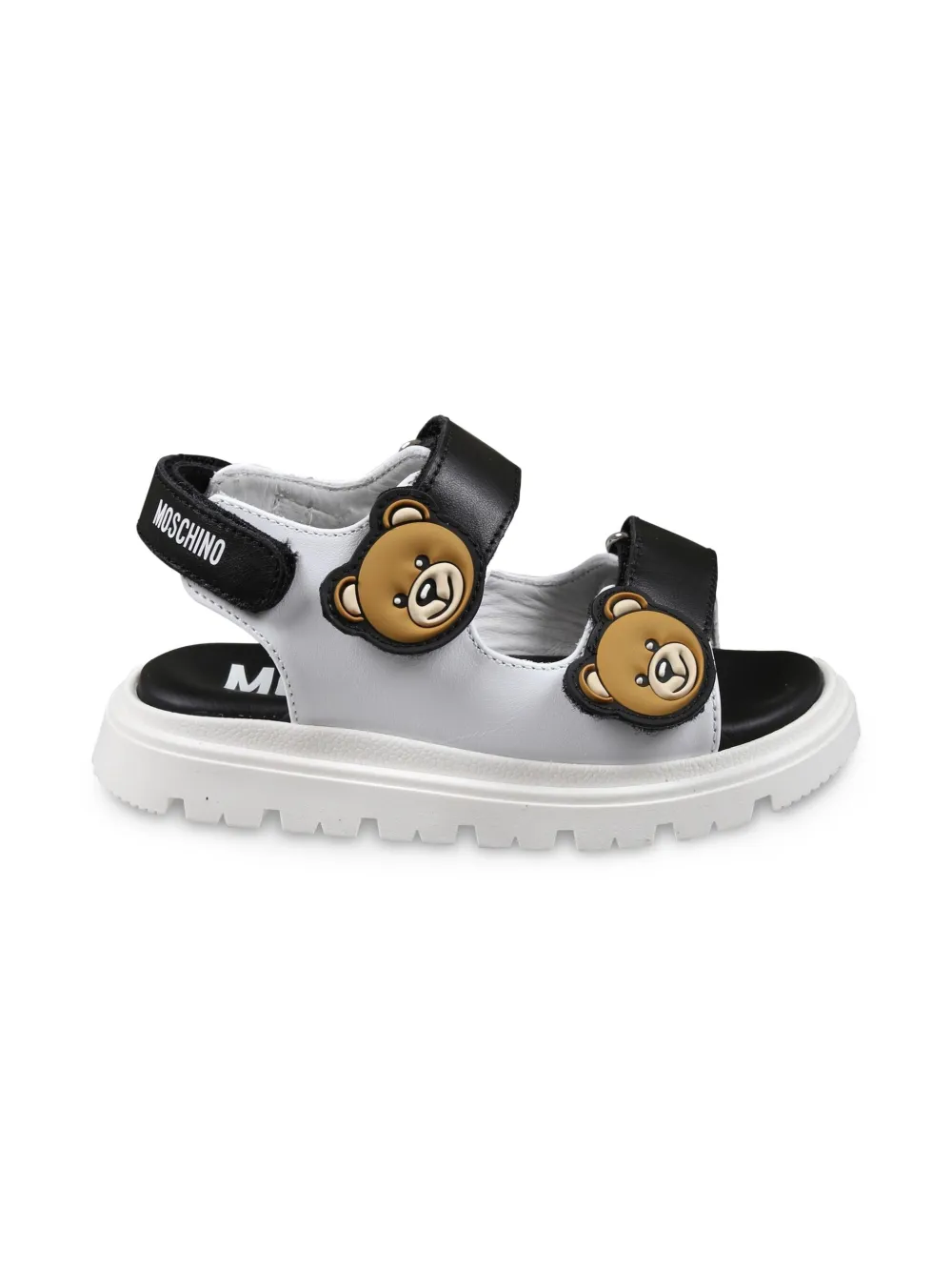 Moschino Kids Teddy Bear-appliqué sandals - Wit