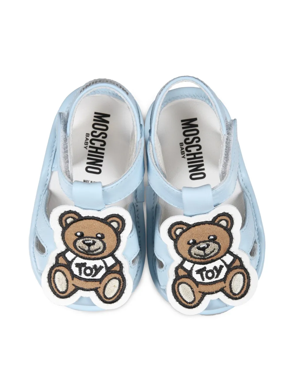 Moschino Kids Sandalen met Teddys Bear applicatie Blauw